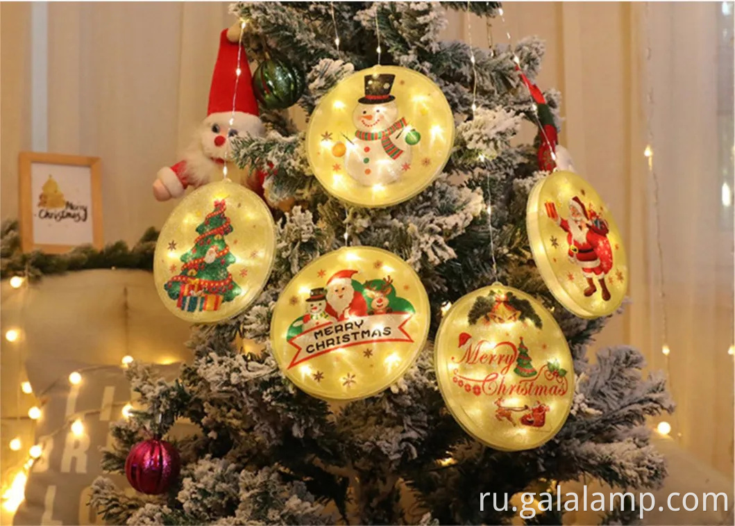 Очаровательные светодиодные сказочные огни с Santa и Elk Designs